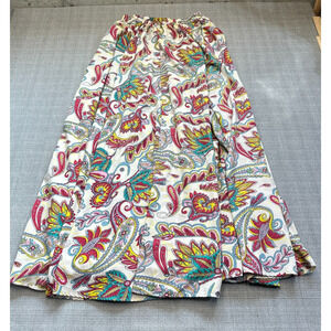 Lucky &‎ Coco Maxi Skirt Large Paisley Colorful Hippie Boho Long Full Festival